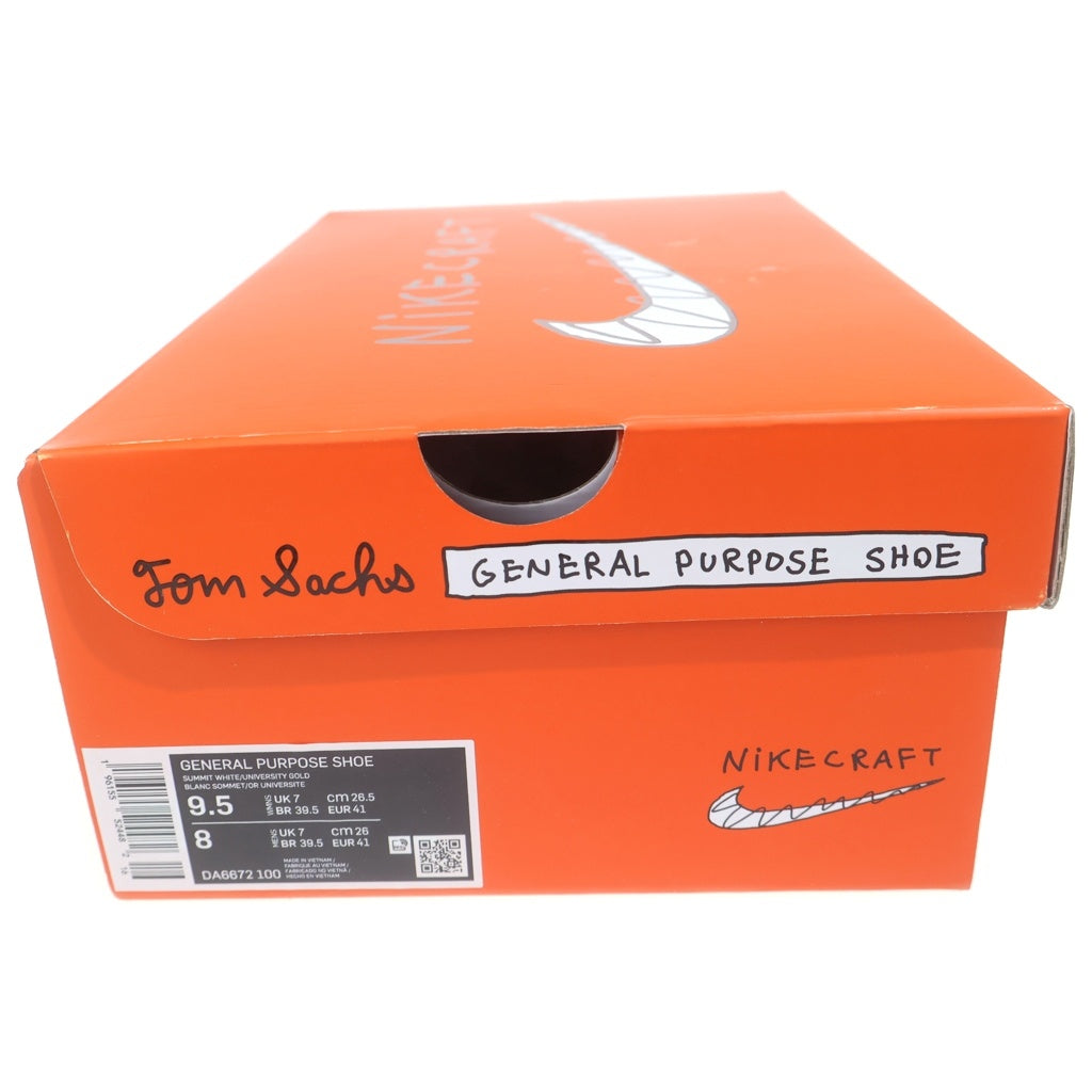 NIKE(ナイキ) ×TOM SACHS WMNS CRAFT DA6672-100 トムサックス ウィメンズ クラフト ローカットスニーカー ホワイト US9.5/26.5cm
