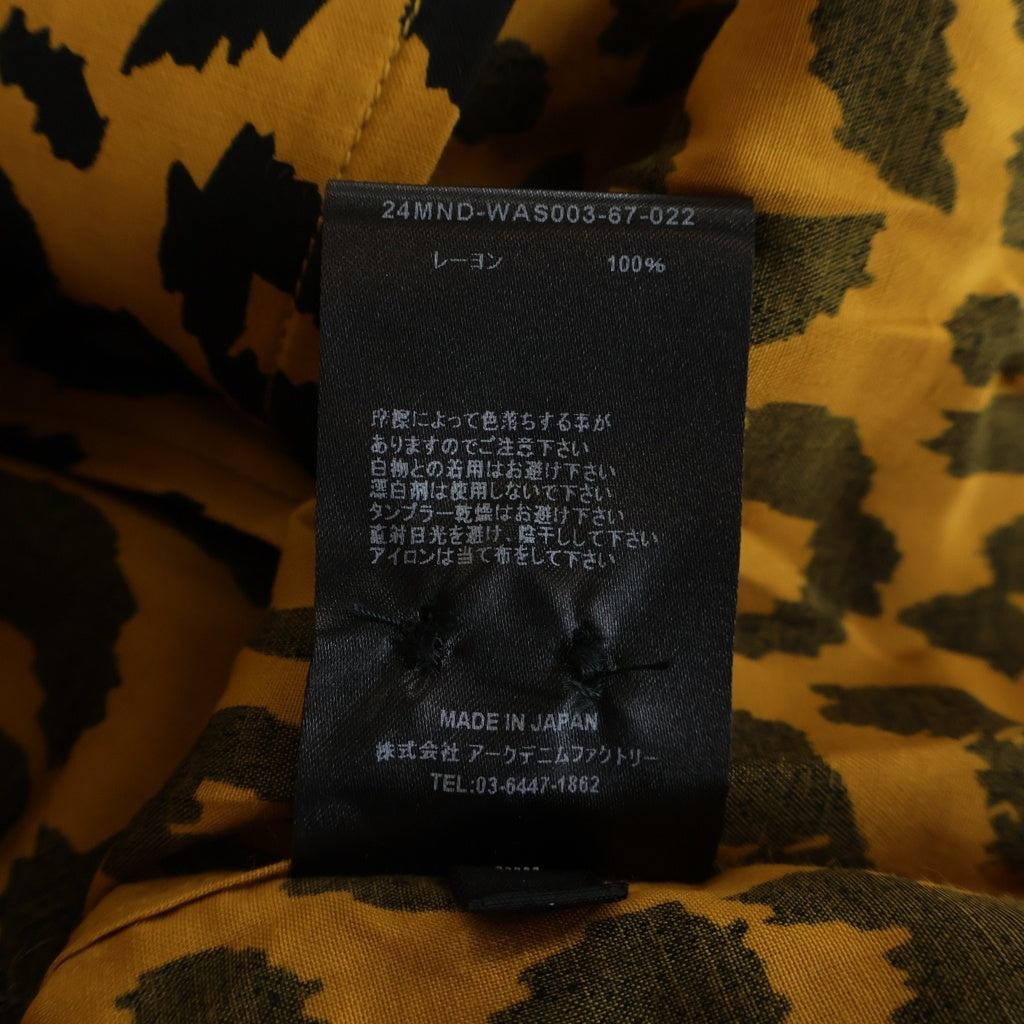 WIND AND SEA(ウィンダンシー) 24SS ×MINEDENIM 24MND-WAS003-67-022 レオパード柄 半袖シャツ ブラウン