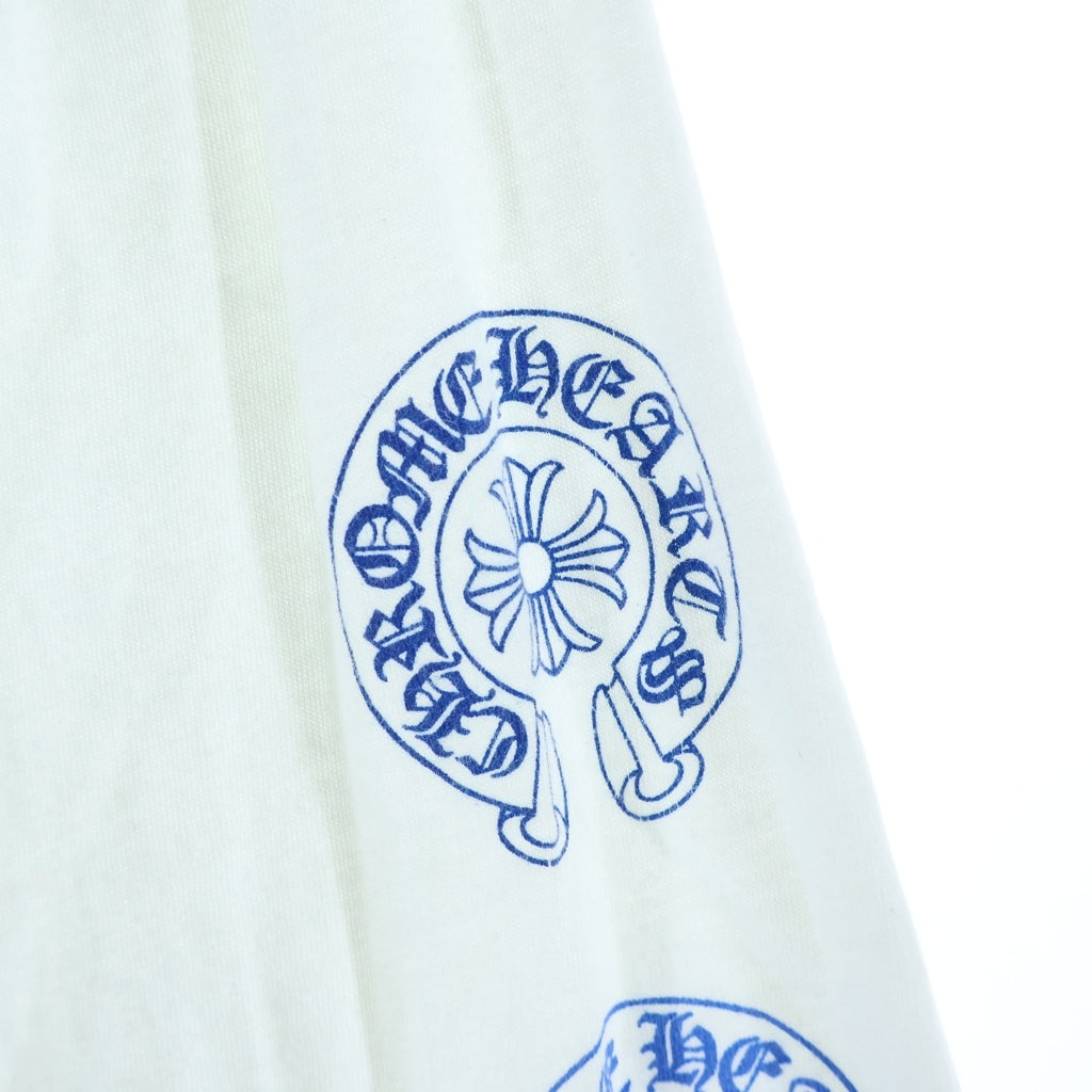 CHROME HEARTS(クロムハーツ) Multi Color Horseshoe L/S Tee マルチカラー ホースシュー プリント ロングスリーブ Tシャツ 長袖カットソー ホワイト