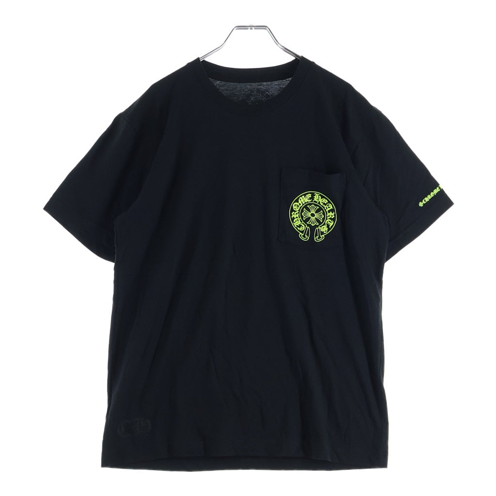 CHROME HEARTS(クロムハーツ) HORSESHOE S/S TEE BLACK/NEON YELLOW ホースシュー ショートスリーブ Tシャツ ブラック/イエロー