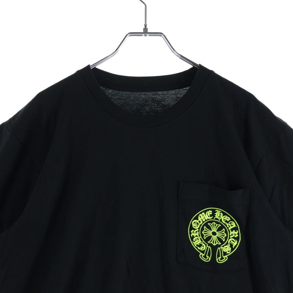 CHROME HEARTS(クロムハーツ) HORSESHOE S/S TEE BLACK/NEON YELLOW ホースシュー ショートスリーブ Tシャツ ブラック/イエロー