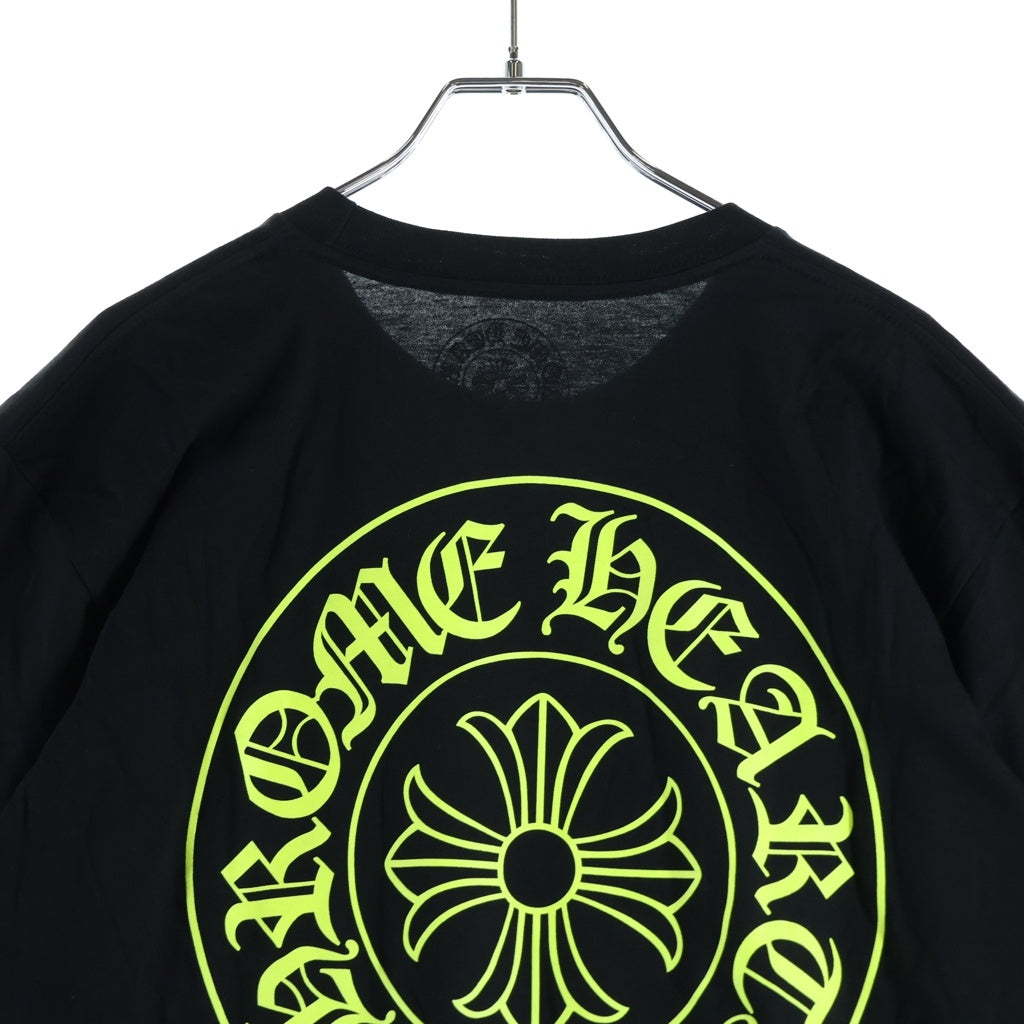 CHROME HEARTS(クロムハーツ) HORSESHOE S/S TEE BLACK/NEON YELLOW ホースシュー ショートスリーブ Tシャツ ブラック/イエロー