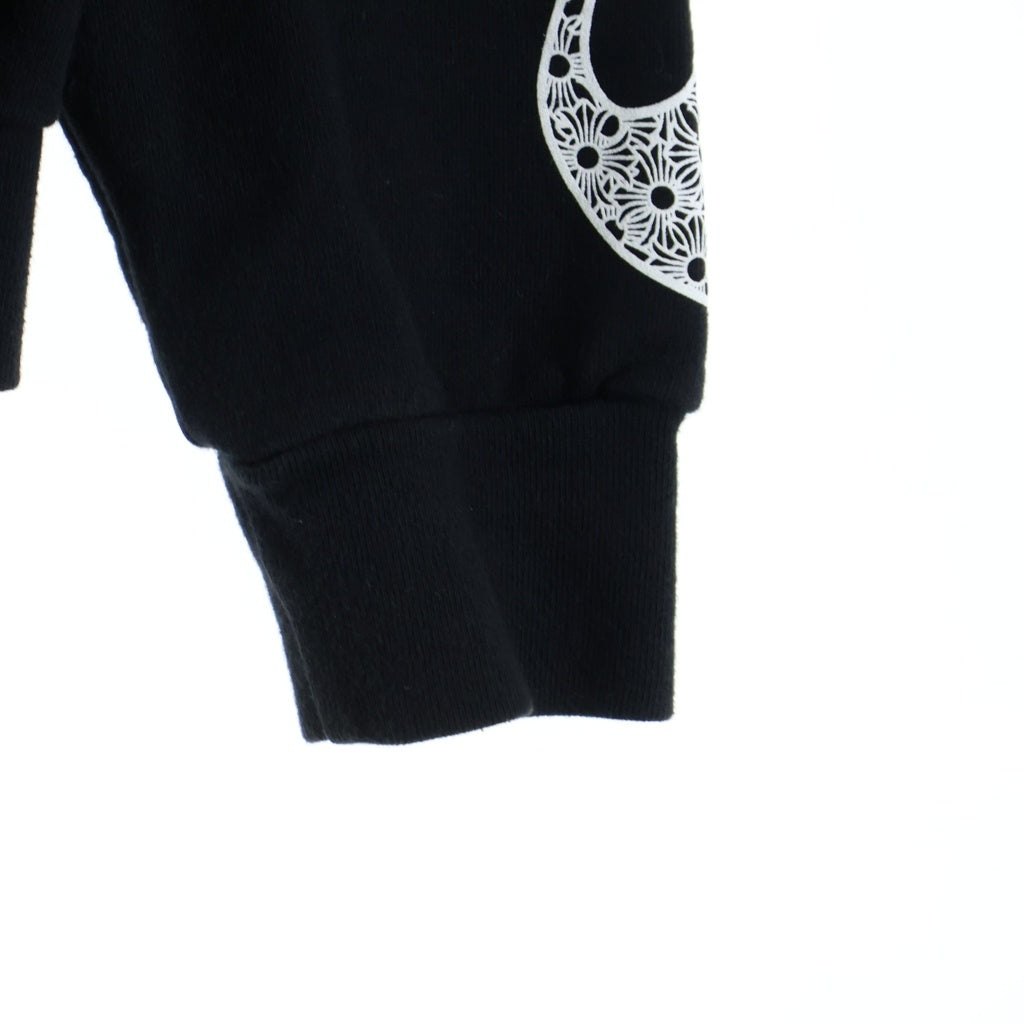 CHROME HEARTS(クロムハーツ) SWTSHRT PLVR ファイヤーパターンプルオーバースウェットパーカー フーディ ブラック
