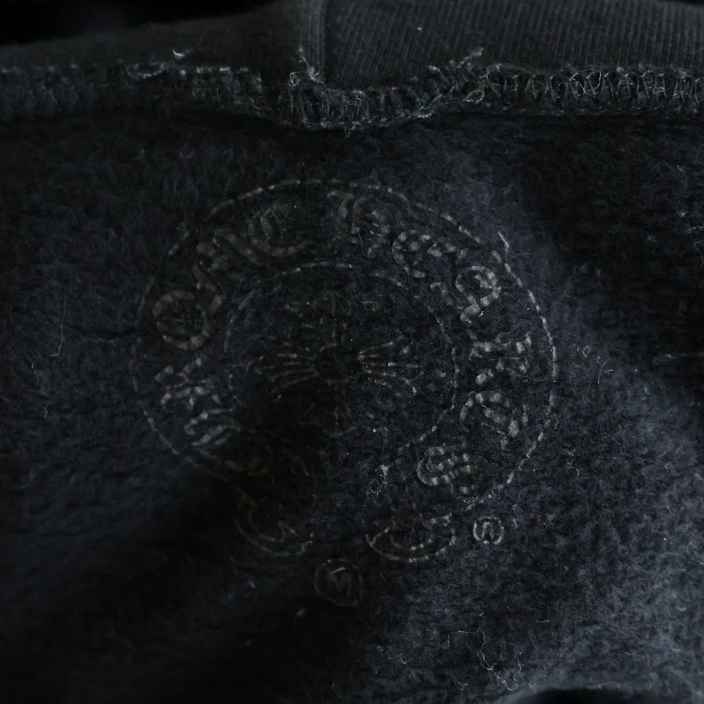 CHROME HEARTS(クロムハーツ) SWTSHRT PLVR ファイヤーパターンプルオーバースウェットパーカー フーディ ブラック
