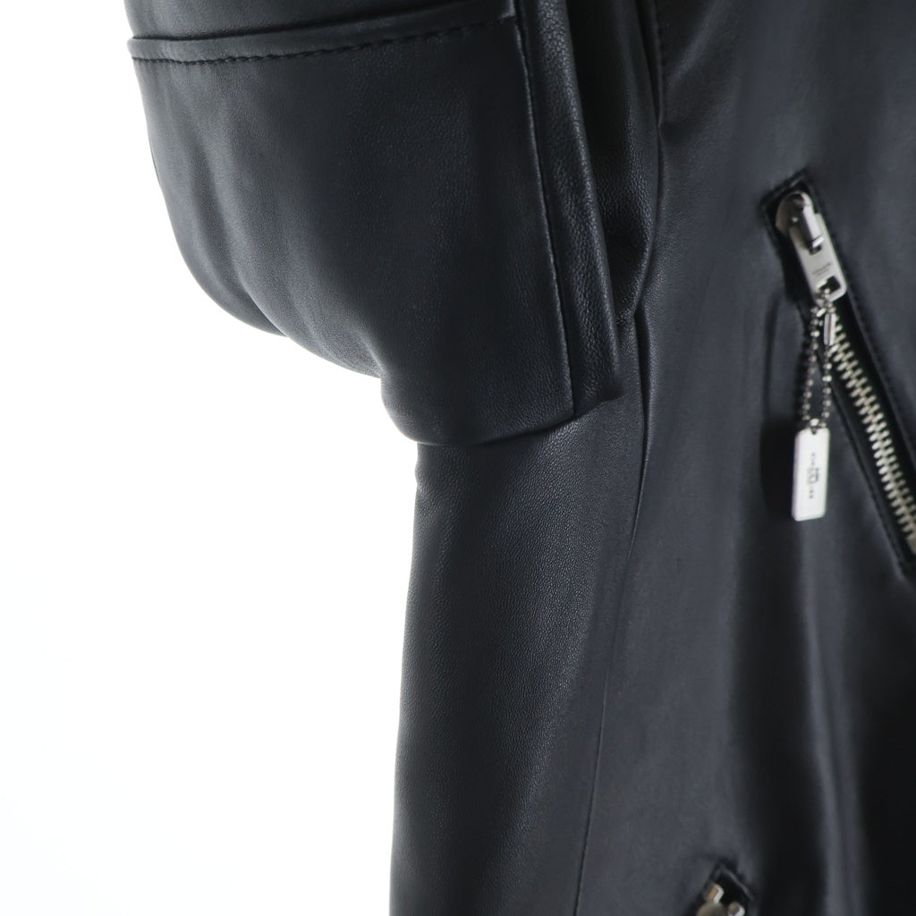COACH(コーチ) シープスキン ダブルライダースジャケット レザージャケット ブラック F33830 レディース
