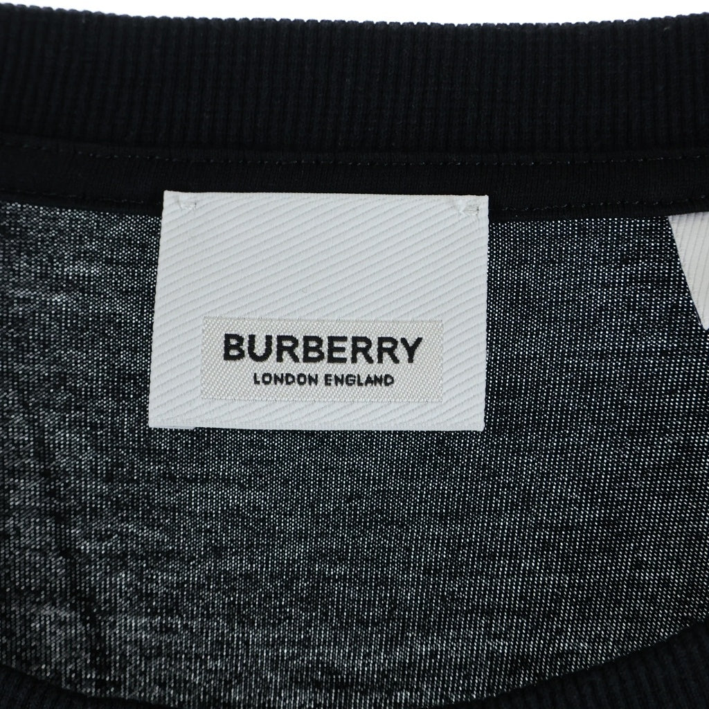 BURBERRY(バーバリー) ロゴプリント コットン クルーネック カットソー ブラック 8055307