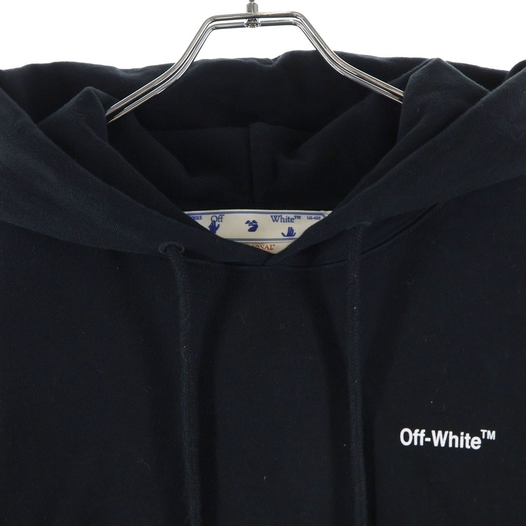 OFF-WHITE(オフホワイト) 22SS WAVE DIAG SLIM HOODIE ウェーブ ダイアグ スリム フーディー パーカー ブラック OMBB097S22FLE009