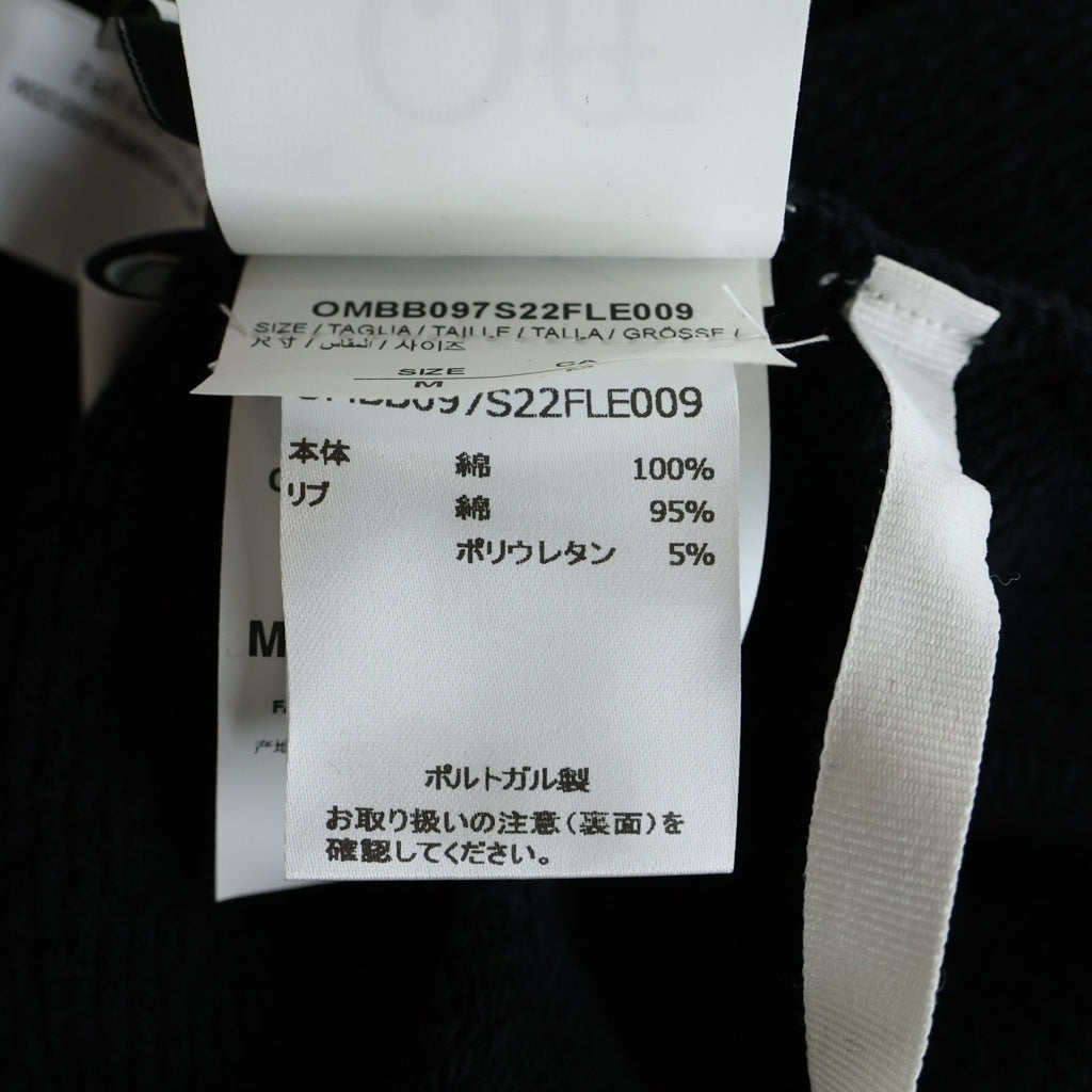 OFF-WHITE(オフホワイト) 22SS WAVE DIAG SLIM HOODIE ウェーブ ダイアグ スリム フーディー パーカー ブラック OMBB097S22FLE009