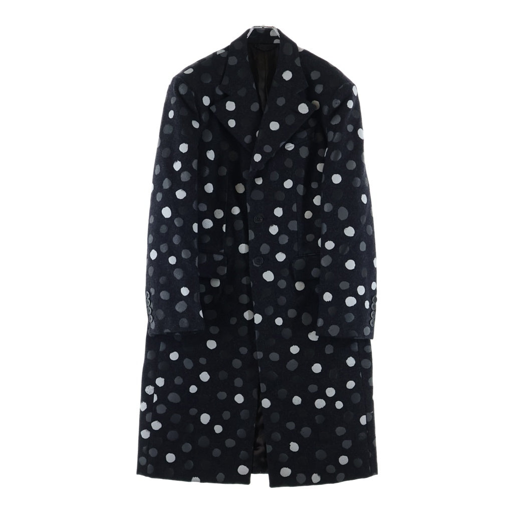 LOUIS VUITTON(ルイヴィトン) 23SS ×YK Painted Dots Jacket RM231H XK4 HOC30E ×草間彌生 ペインテッド ドット柄ジャケット ウールチェスターコート グレー