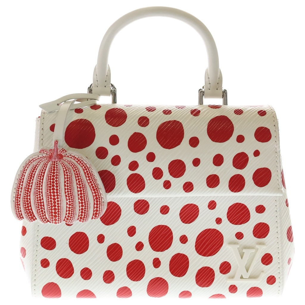LOUIS VUITTON(ルイヴィトン) ×YK Cluny Mini Epi M21722 ×草間彌生 クラウニーミニ エピ ドット柄ショルダーバッグ ホワイト/レッド レディース
