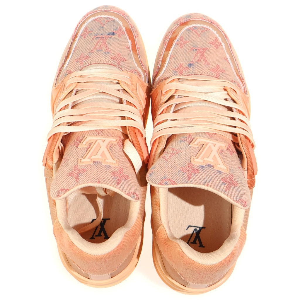 LOUIS VUITTON(ルイヴィトン) LV Trauner Monogram Denim Sneakers 1ACVNR LVトレイナー モノグラムデニムローカットスニーカー オレンジ