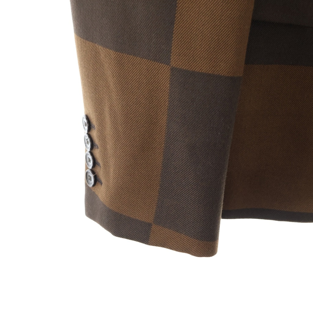 LOUIS VUITTON(ルイヴィトン) 20AW ×NIGO Damier Giant Jacket RM202M UTK HJJ02E ×ニゴ ダミエ ジャイアントテーラードジャケット ブラウン