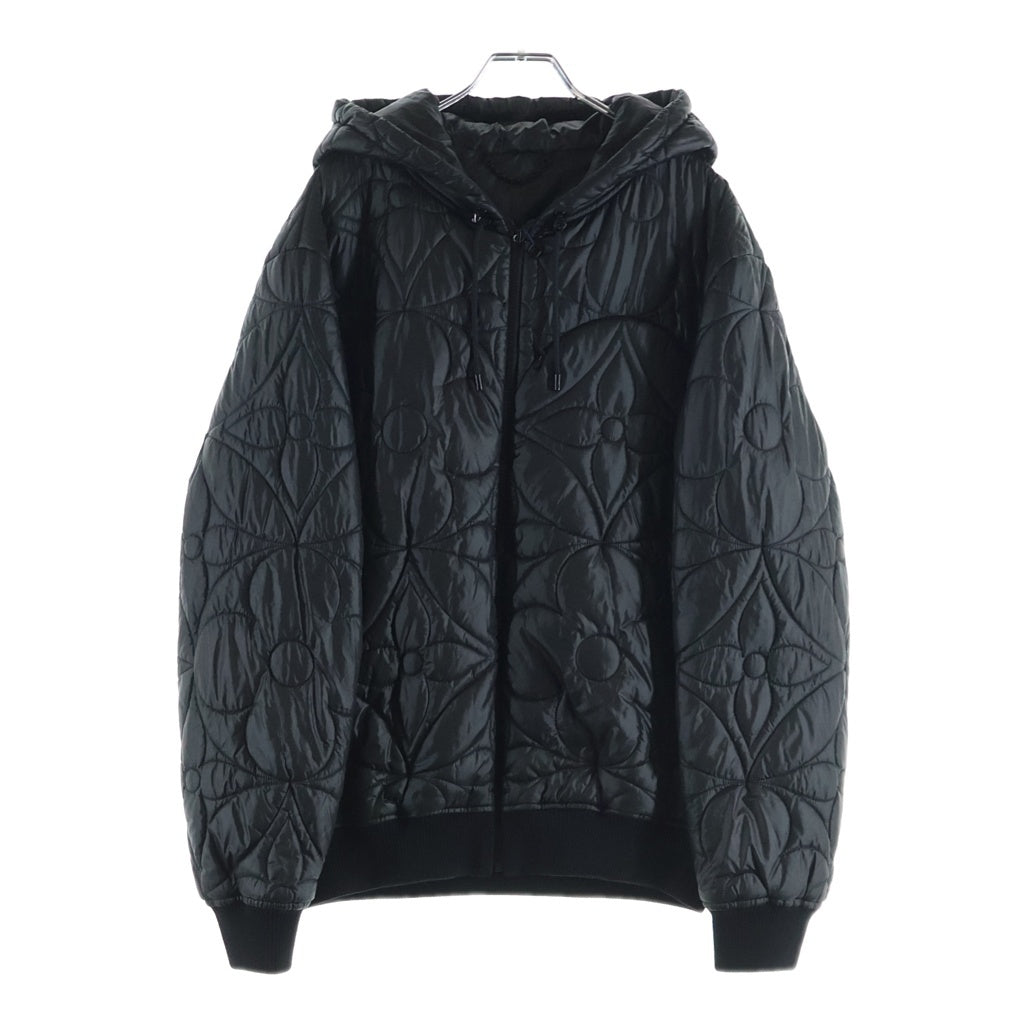 LOUIS VUITTON(ルイヴィトン) 21AW LVSE Quilted Hoodie RM212Q DH1 HLB50E モノグラム フラワーキルテッドジャケット ブラック