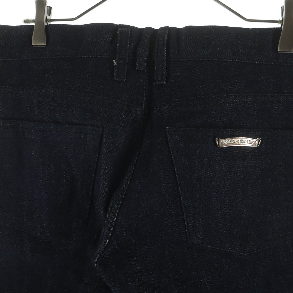 CHROME HEARTS(クロムハーツ) CRS BTN DENIM PANTS クロスボールボタン スクロールラベル ボタンフライデニムパンツ インディゴ