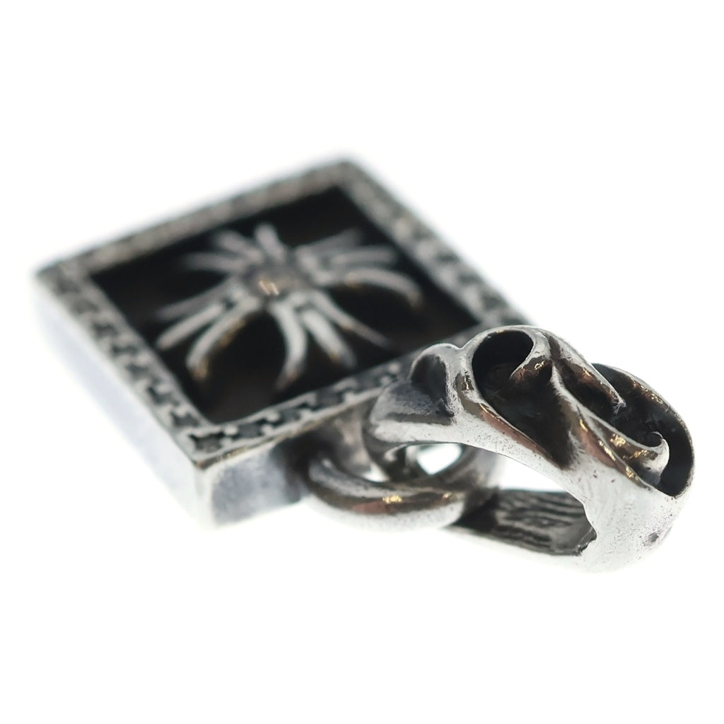 CHROME HEARTS(クロムハーツ) FRAMED CH PLUS P D フレームドCHプラス アフターPAVEダイヤ チャーム シルバーネックレストップ