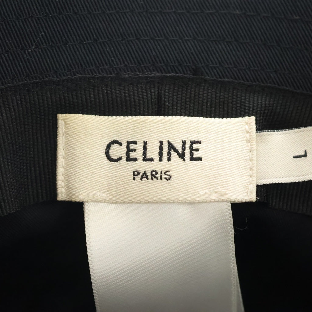 CELINE(セリーヌ) TRIOMPHE BUCKET HAT 2AUE5968P トリオンフ バケットハット 帽子 ブラック レディース