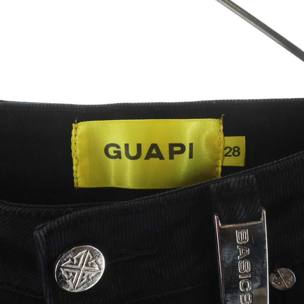 GUAPI(グアピ) OBSIDIAN BLACK BASICS FLARED DENIM 25WO-GP-SS06 オブシディアン ベーシックフレアデニムパンツ ブラック