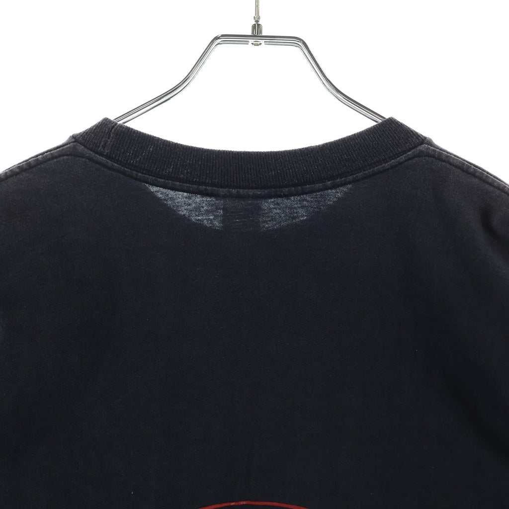 CHROME HEARTS(クロムハーツ) OLD NEW YORK FLRL CRS HORSESHOE L/S TEE オールド ニューヨーク限定 ダブルフローラルプリント長袖Tシャツ ブラック/レッド