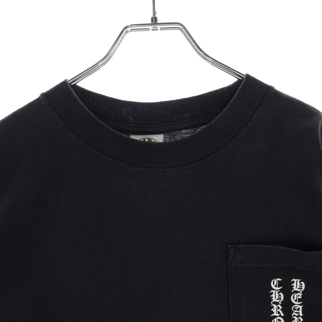 CHROME HEARTS(クロムハーツ) OLD CH LOGO L/S TEE オールド CHロゴ バックスクロールプリント長袖Tシャツ ブラック/ホワイト