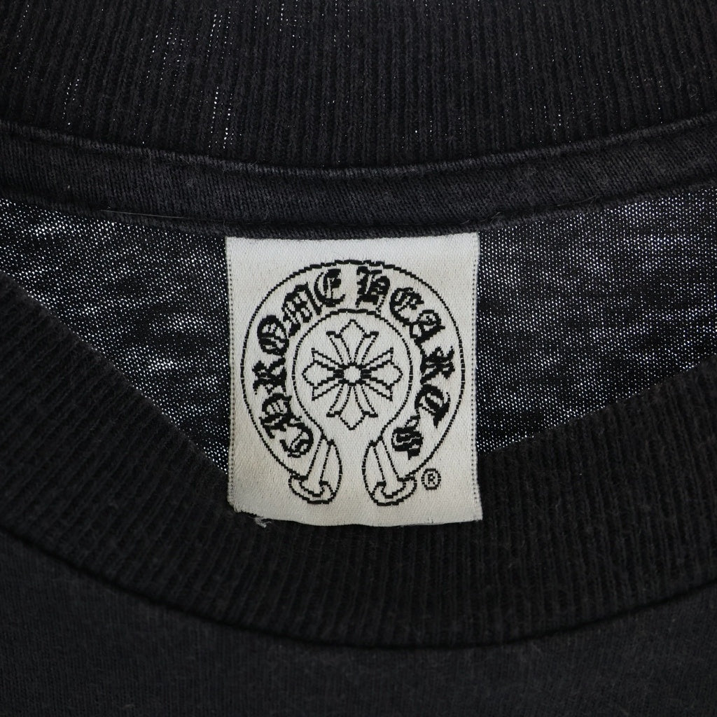 CHROME HEARTS(クロムハーツ) OLD CH LOGO L/S TEE オールド CHロゴ バックスクロールプリント長袖Tシャツ ブラック/ホワイト
