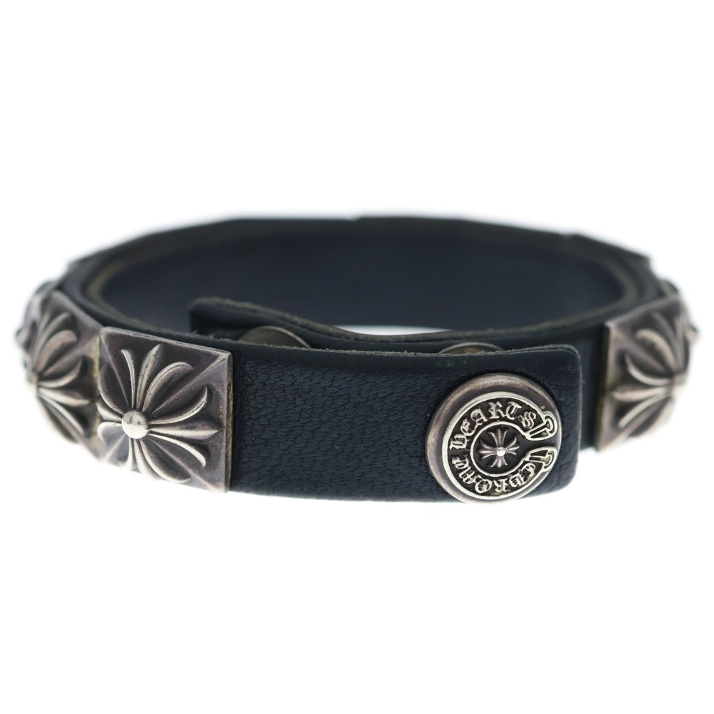 CHROME HEARTS(クロムハーツ) ZERO STUD SNGL ROW ゼロ ピラミッド スタッズ シングル レザー