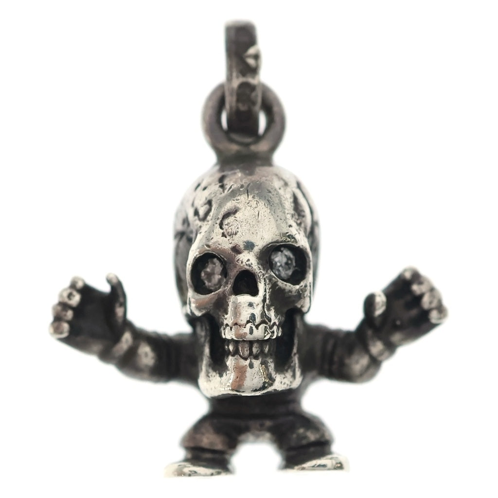 CHROME HEARTS(クロムハーツ) TINY FOTI HARRIS TEETER 2P DIA タイニーハリスティータ ダイヤ チャーム ペンダントトップ シルバー