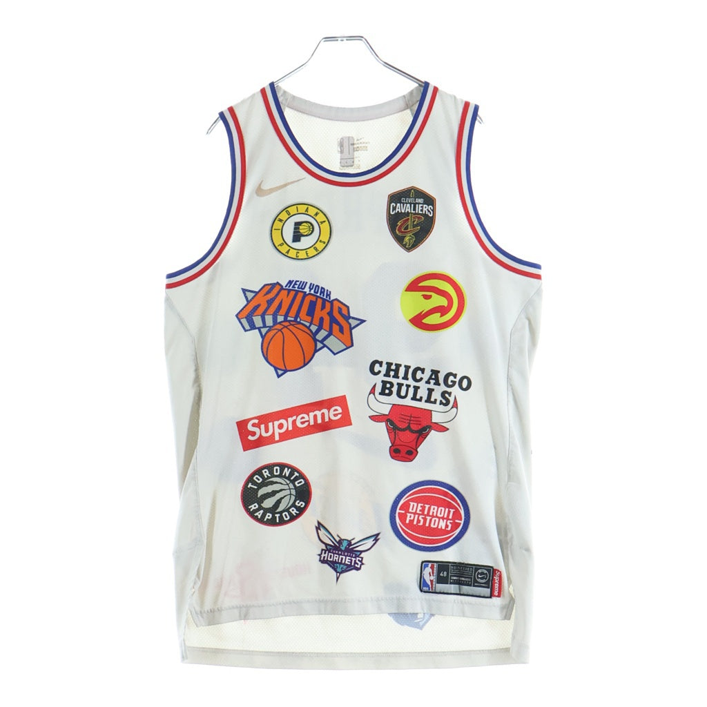 SUPREME(シュプリーム) ×NIKE Teams Authentic Jersey AQ4228-100 ×ナイキ チームオーセンティックジャージ タンクトップ ホワイト