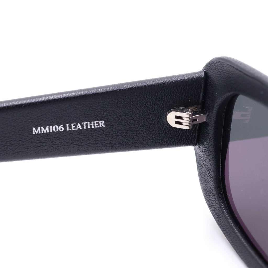 GENTLE MONSTER(ジェントルモンスター) × Maison Margilas マルジェラ スクエアサングラス レザー ブラック MM106 LEATHER
