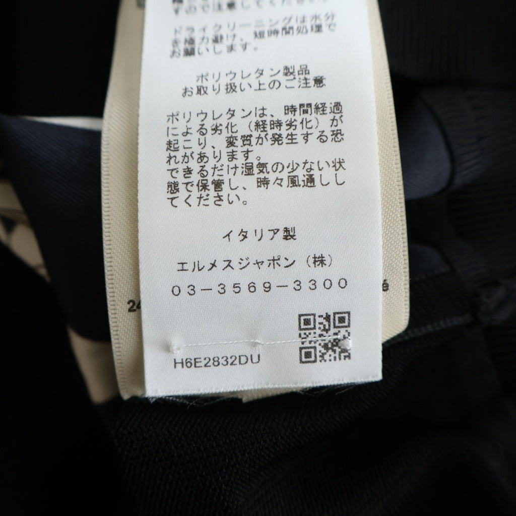 HERMES(エルメス) ツイルレーヌ ロングスリーブスウェット長袖ニット ブラック H6E2832DU レディース