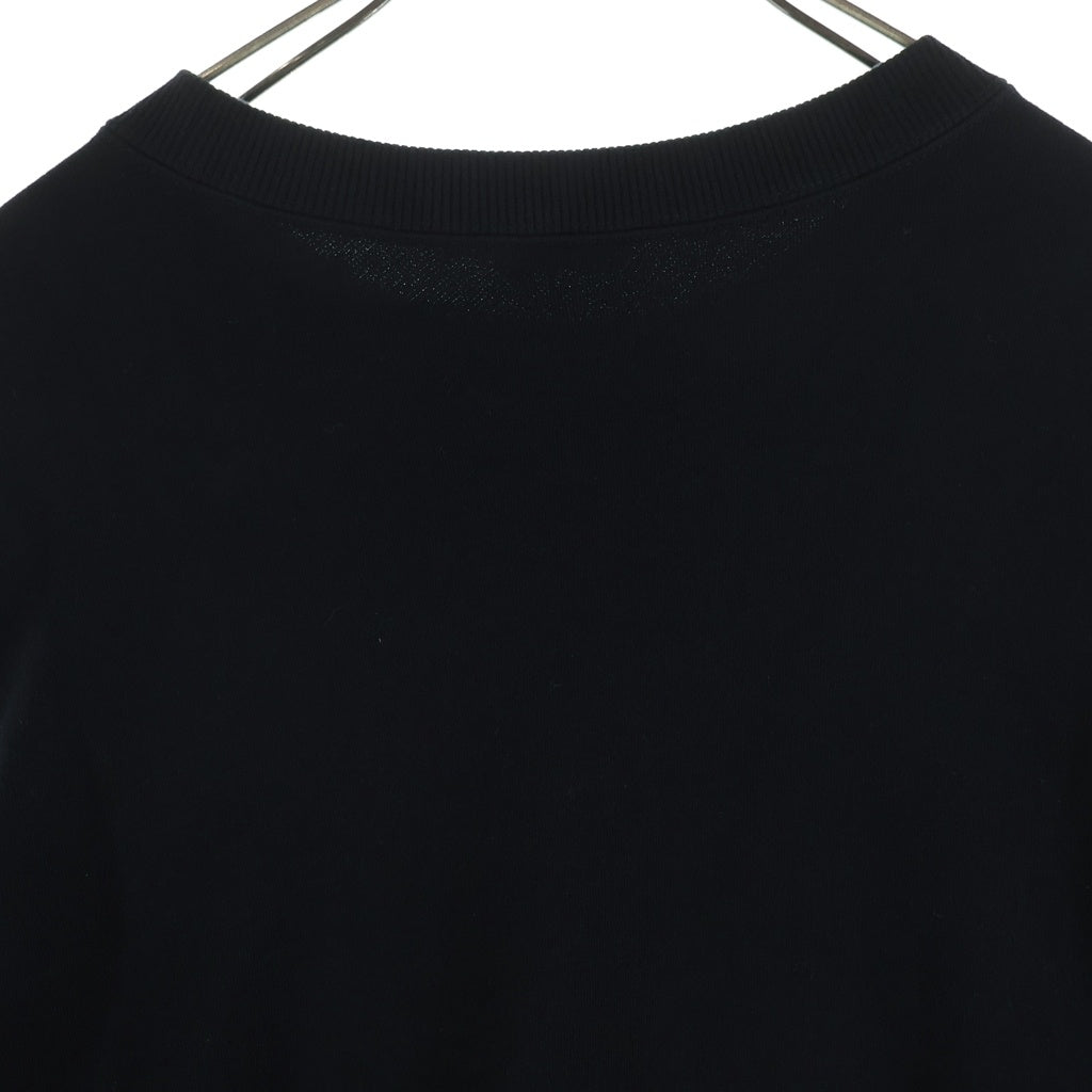 CELINE(セリーヌ) カレッジロゴ フロッキープリント クルーネック長袖スウェットトレーナー RY030670Q.38AW ブラック