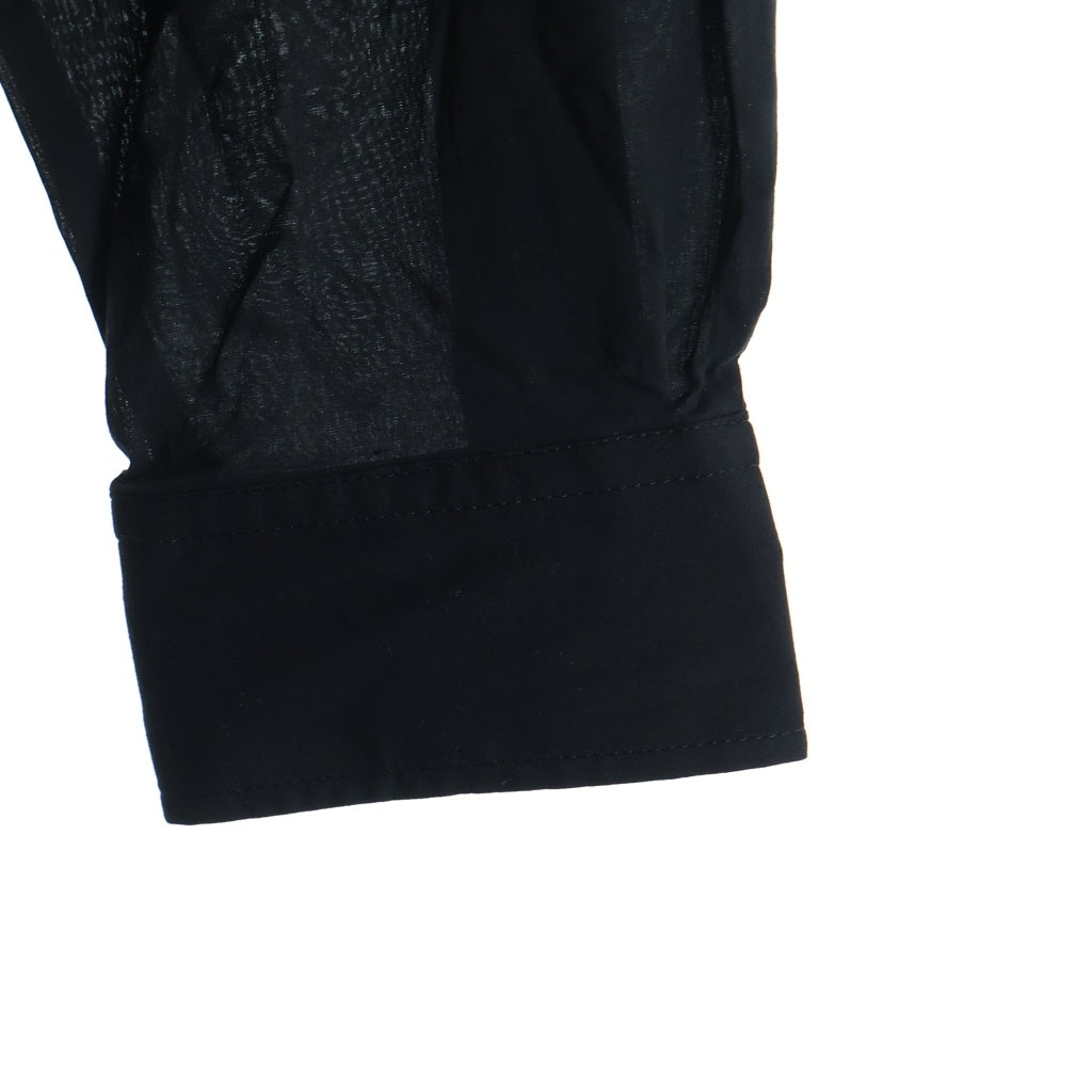 WILDSIDE YOHJI YAMAMOTO(ワイルドサイド ヨウジ ヤマモト) ×内田すずめ Suzume Uchida Rayon Shirt ふたつの手 ブラック WL-B15-252