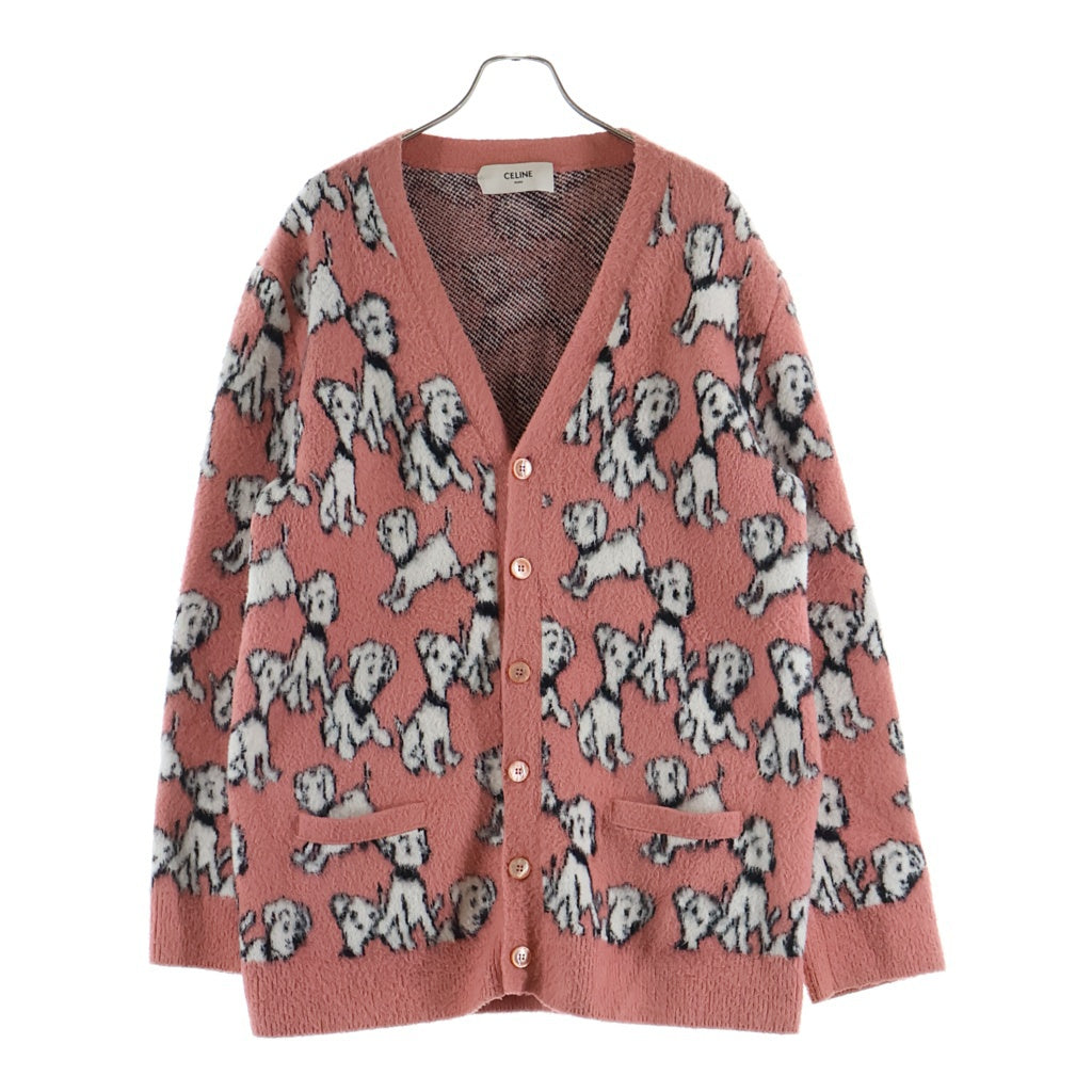 CELINE(セリーヌ) 22SS Artist Jacquard Cardigan 2A94W531Q エイミードリアン ブラッシュドコットンアーティストジャガードカーディガン ピンク