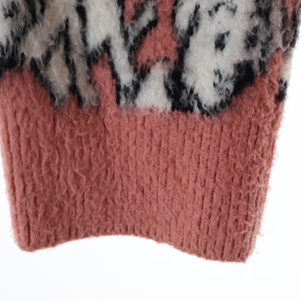 CELINE(セリーヌ) 22SS Artist Jacquard Cardigan 2A94W531Q エイミードリアン ブラッシュドコットンアーティストジャガードカーディガン ピンク