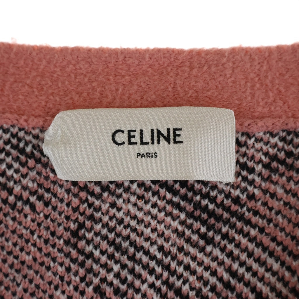 CELINE(セリーヌ) 22SS Artist Jacquard Cardigan 2A94W531Q エイミードリアン ブラッシュドコットンアーティストジャガードカーディガン ピンク