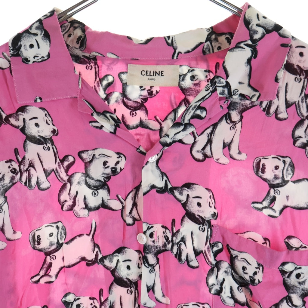 CELINE(セリーヌ) Artist Print Hawaiian Shirt 2C730307Q エイミードリアン アーティストプリントハワイアンシャツ レーヨン半袖シャツ ピンク