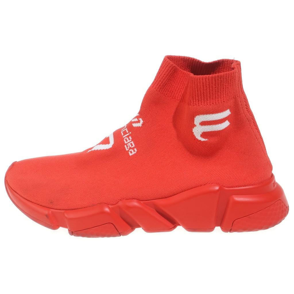 BALENCIAGA(バレンシアガ) Knit Fabric Speed Soccer Runner 645734 ニットファブリック スピードランナー ソックスハイカットスニーカー レッド