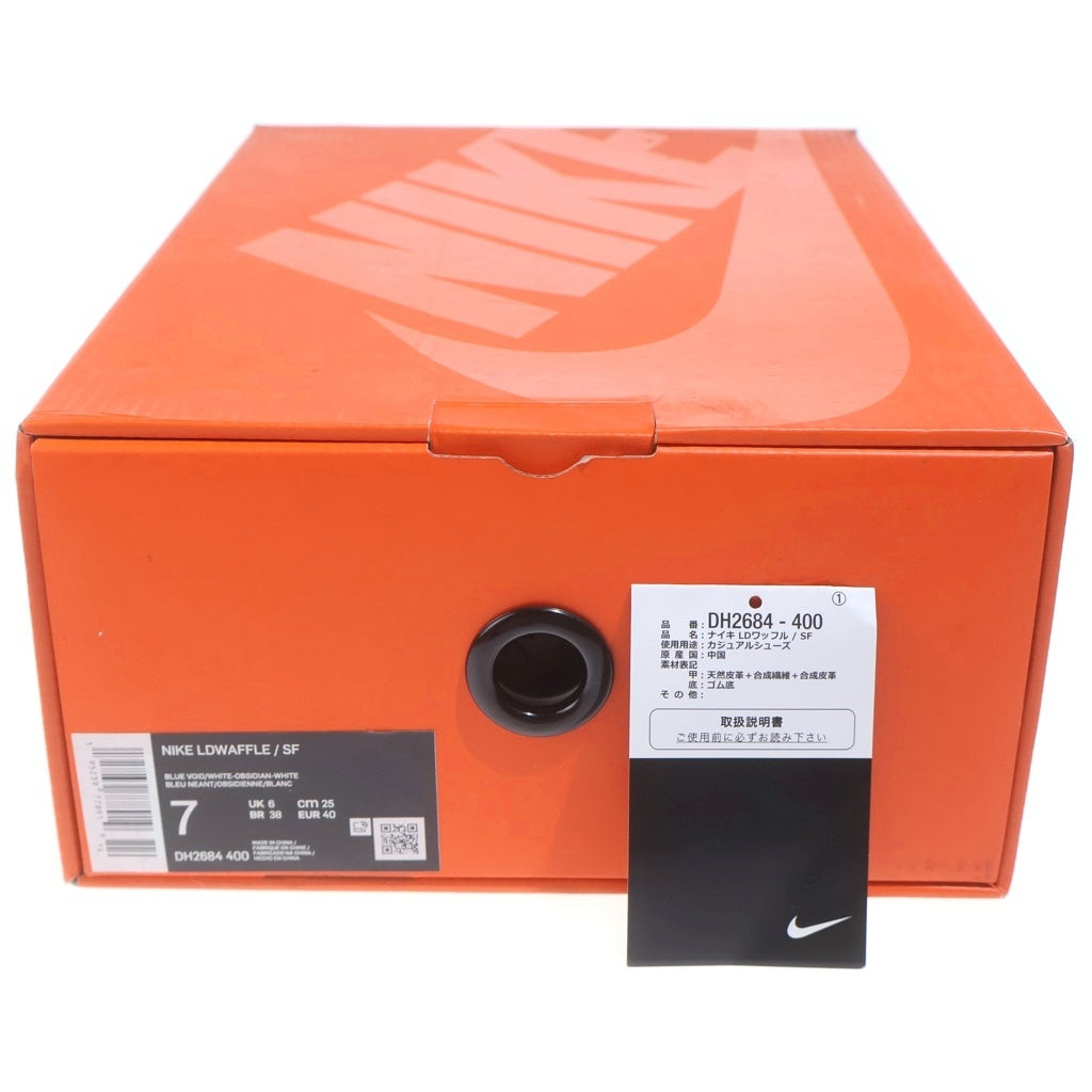 NIKE(ナイキ) ×sacai×FRAGMENT DESIGN LD WAFFLE DH2684-400 サカイ フラグメントデザイン LDワッフル ローカットスニーカー US7/25cm ネイビー