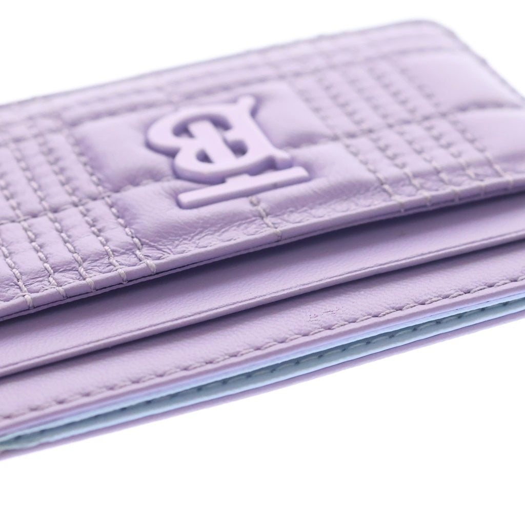 BURBERRY(バーバリー) TB Quilted Leather Lola Card Holder カードケース 8064827 パープル