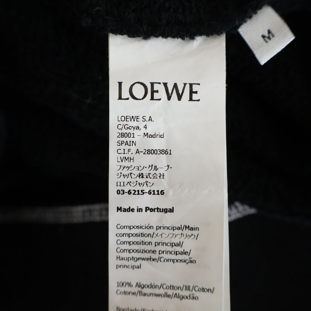 LOEWE(ロエベ) アナグラム フロント刺繍ロゴ プルオーバーパーカー ブラック