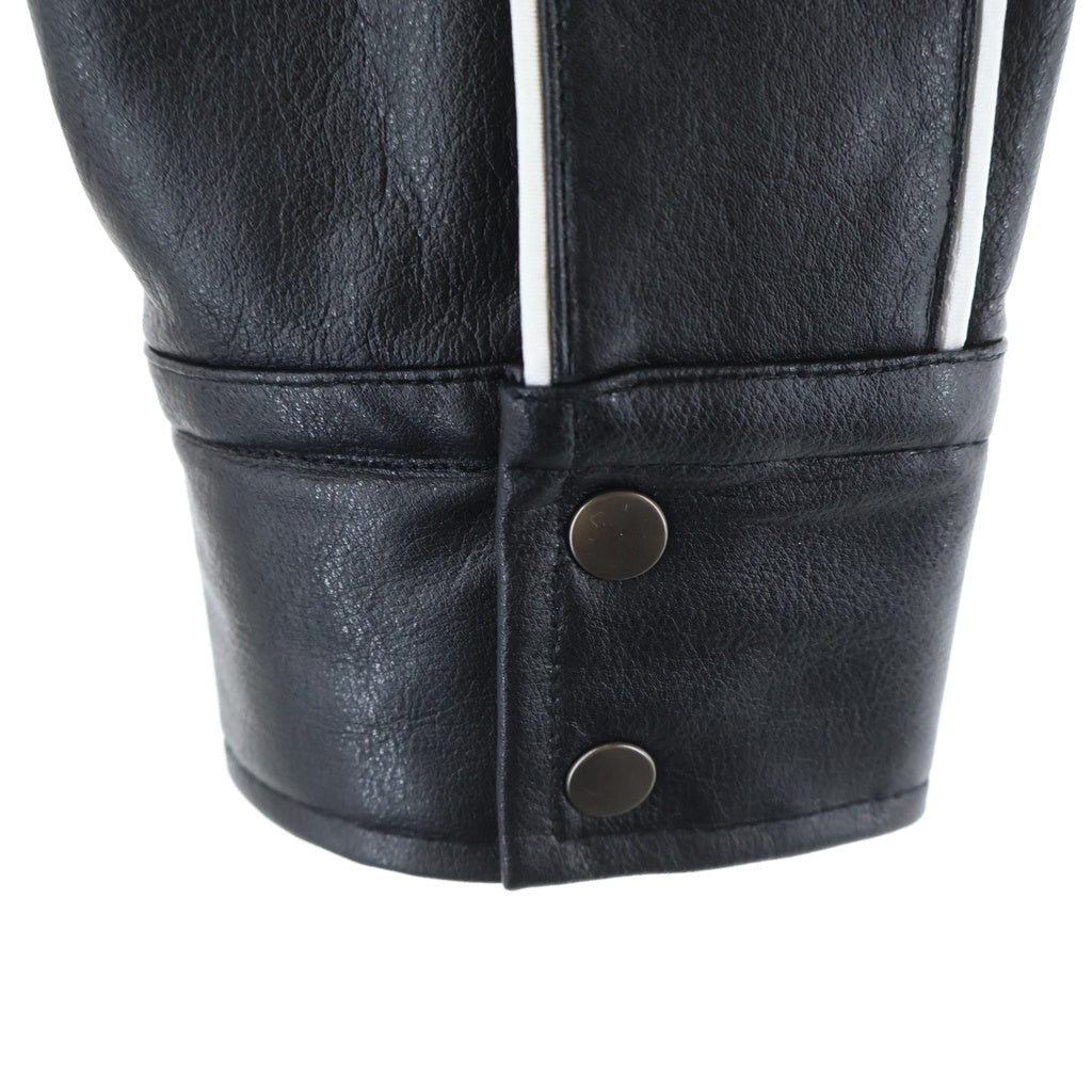 Needles(ニードルス) NUBIAN別注 PIPING COWBOY JACKET シンセティックレザー パイピング カウボーイ ジャケット ブラック RW1653