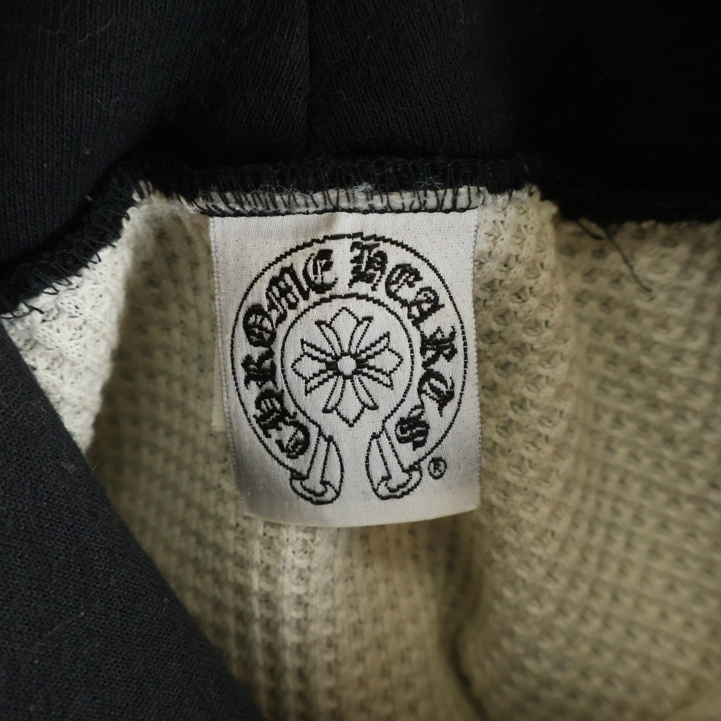 CHROME HEARTS(クロムハーツ) OLD SWTSHRT PLVR HD ヴァインダガープリント 裏地サーマル アームクロスプリント スウェットプルオーバーパーカー ブラック
