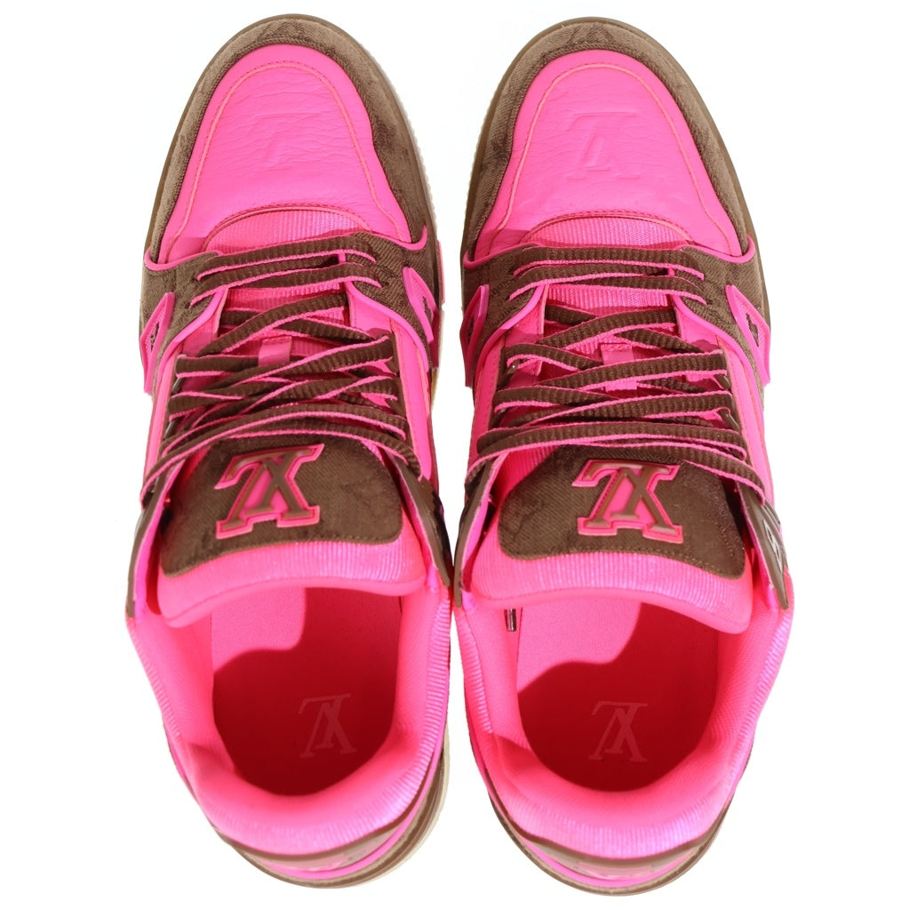 LOUIS VUITTON(ルイヴィトン) LV TRAINER LVトレイナーライン モノグラム ローカットスニーカー ピンク/ブラウン 1A8Z5B