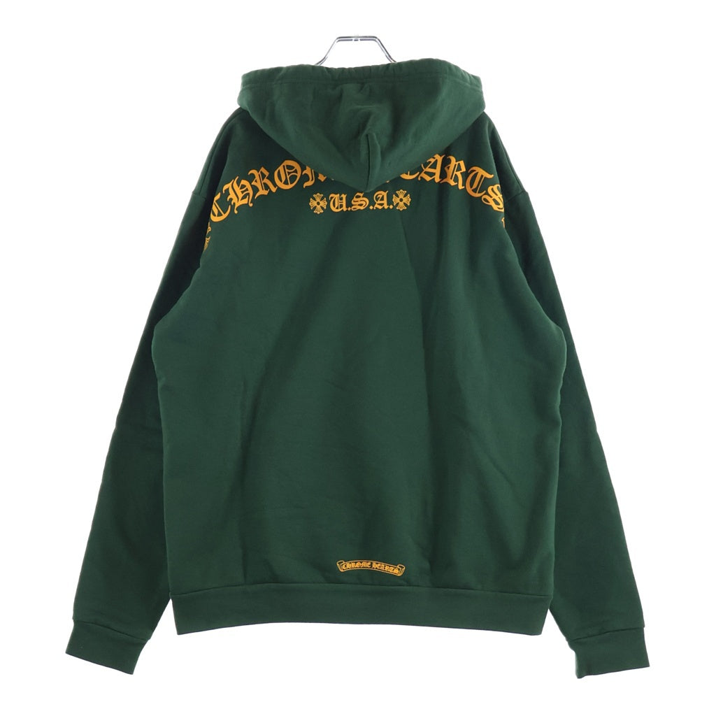 CHROME HEARTS(クロムハーツ) SWTSHRT PLVR LTD ONLINE オンライン限定 Tバープリント プルオーバースウェットパーカー フーディー グリーン