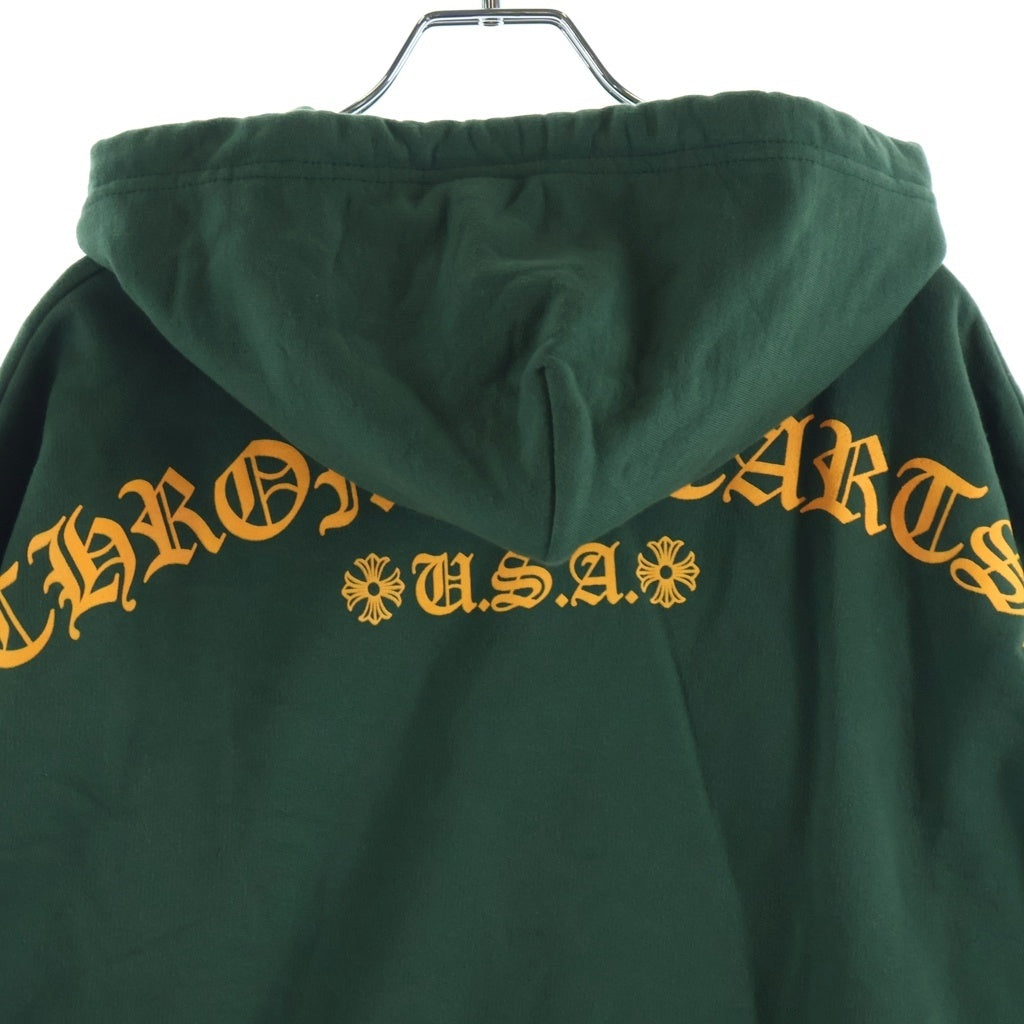 CHROME HEARTS(クロムハーツ) SWTSHRT PLVR LTD ONLINE オンライン限定 Tバープリント プルオーバースウェットパーカー フーディー グリーン