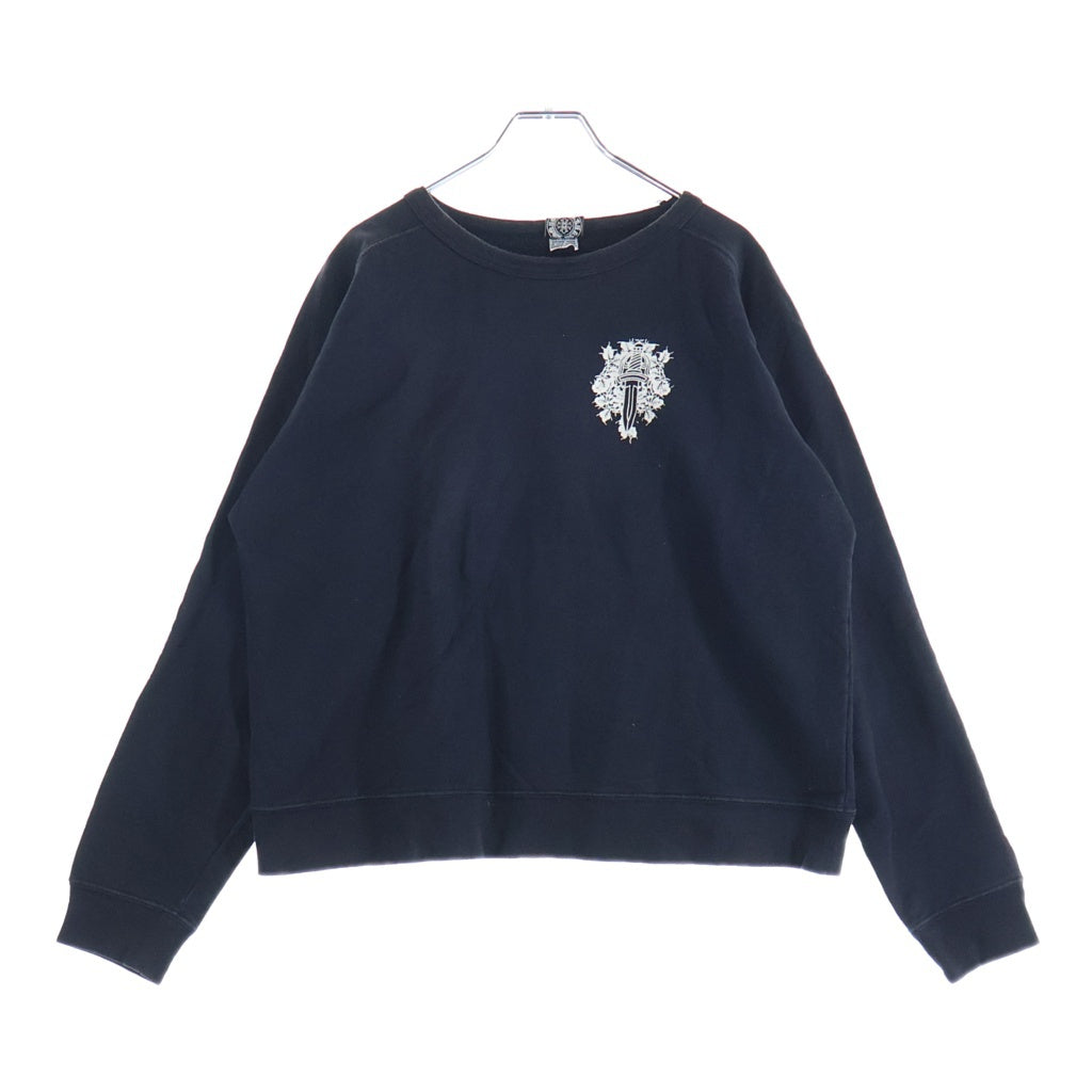 CHROME HEARTS(クロムハーツ) OLD SWTSHRT 袖フローラル クルーネックスウェット ブラック