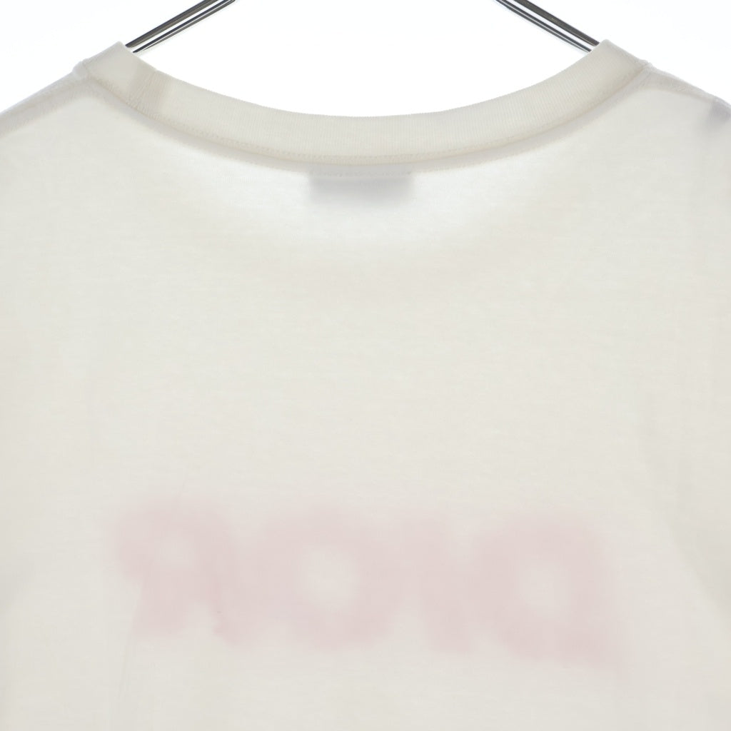 DIOR(ディオール) イタリックコーラルロゴ半袖Tシャツ 483J696C0847 ホワイト/ピンク