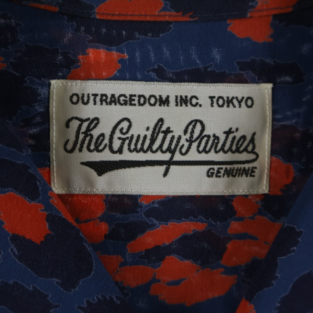 WACKO MARIA(ワコマリア) 21SS Leopard Hawaiian Shirt レオパード ハワイアン半袖シャツ ブルー/レッド