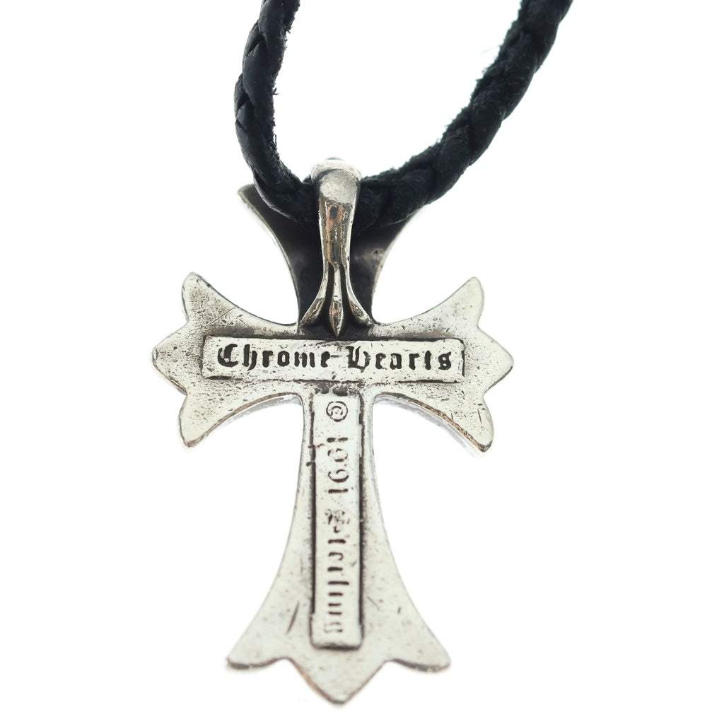 CHROME HEARTS(クロムハーツ) CH CRS SMLスモールCHクロス BC ボロチップブレイド ネックレス シルバー BCA220