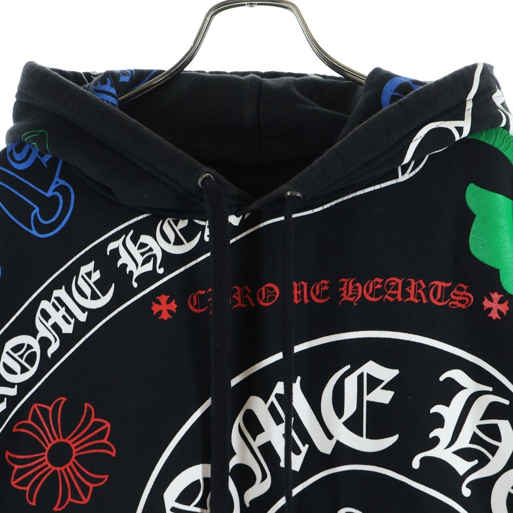 CHROME HEARTS(クロムハーツ) STENCIL HOODIE ステンシルプリント プルオーバーパーカー フーディー ブラック