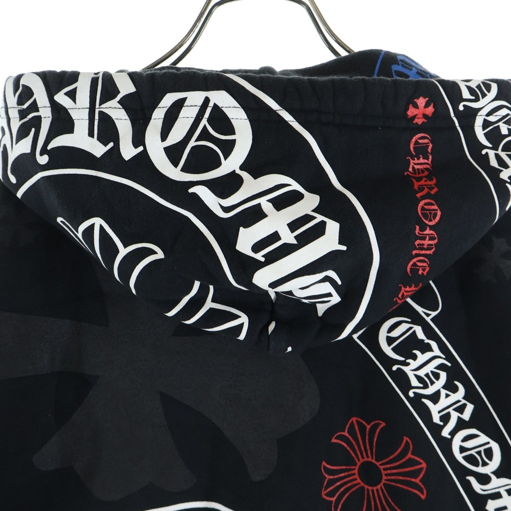 CHROME HEARTS(クロムハーツ) STENCIL HOODIE ステンシルプリント プルオーバーパーカー フーディー ブラック